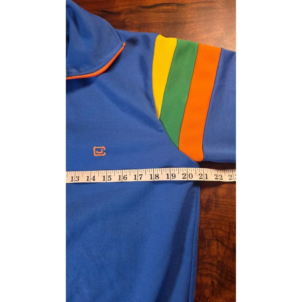 VINTAGE JIMMY CONNORS  RAINBOW STRIPE UNISEX 70'S ECLECTIC GRANDPA Y2K SKATER